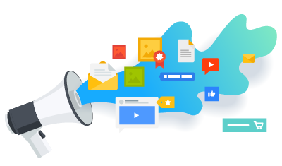 Icons aus einem Megafon
