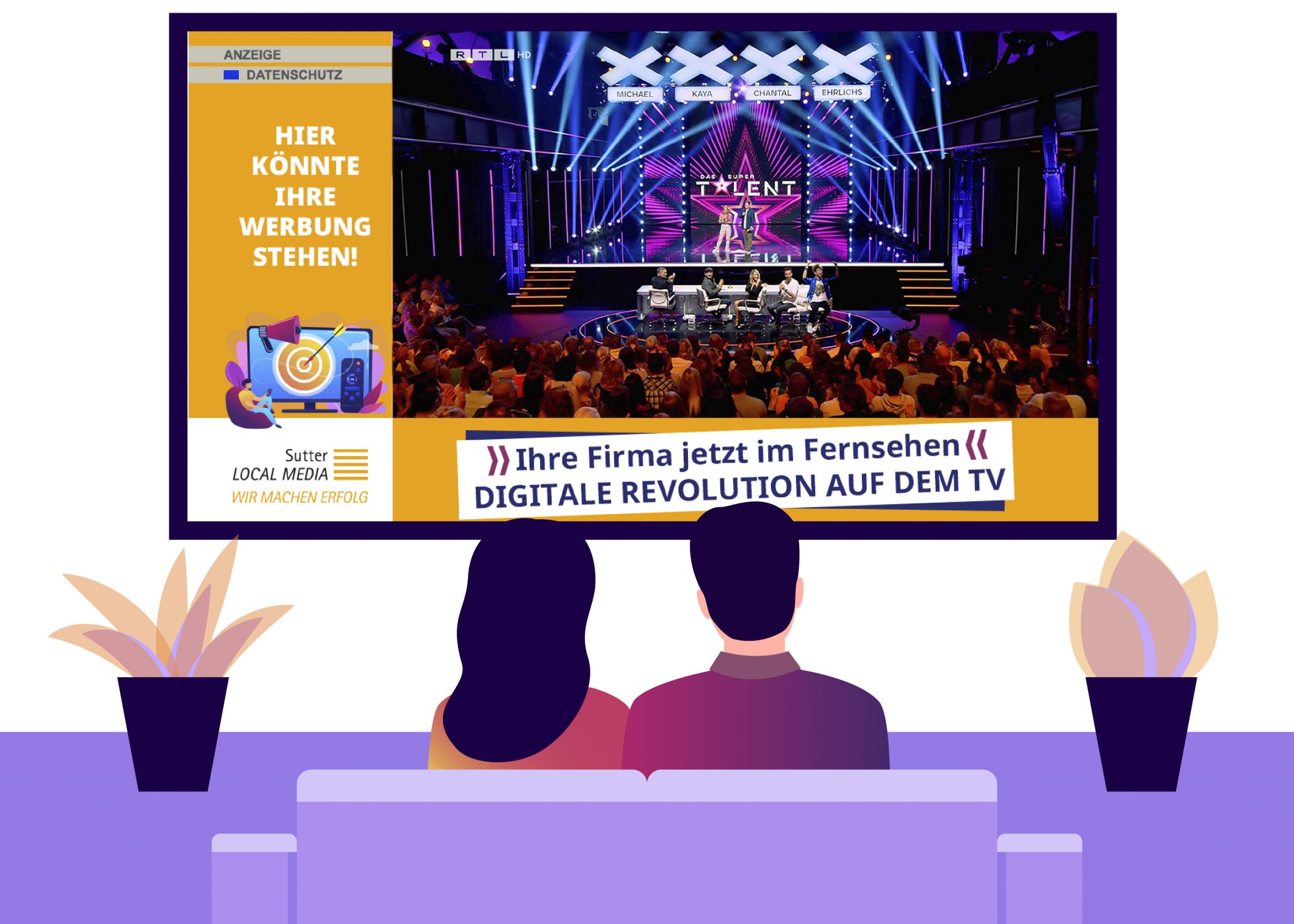 Jetzt schnell, einfach und kostengünstig TV-Werbung buchen.